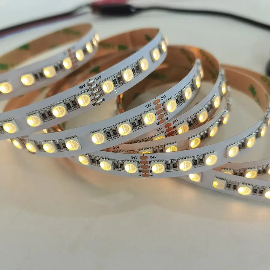 KTV using led strip 5 in 1 smd5050 Individually addressable 5in1 Rgbwww 12v 60/144 Led Pixel Strip Tape Lighting White PCB
