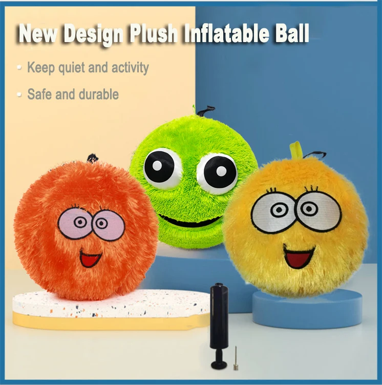 Hot Sale Soft Hairy Plush Bouncing Toy Balls Hand Catching Ball Toy