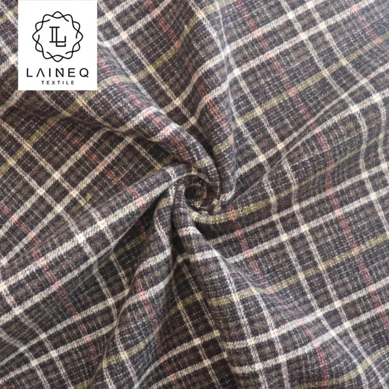2023 Classic and sophisticated wool fabric Glen Plaid check wool fabric check 70% wool double faced color overcoat