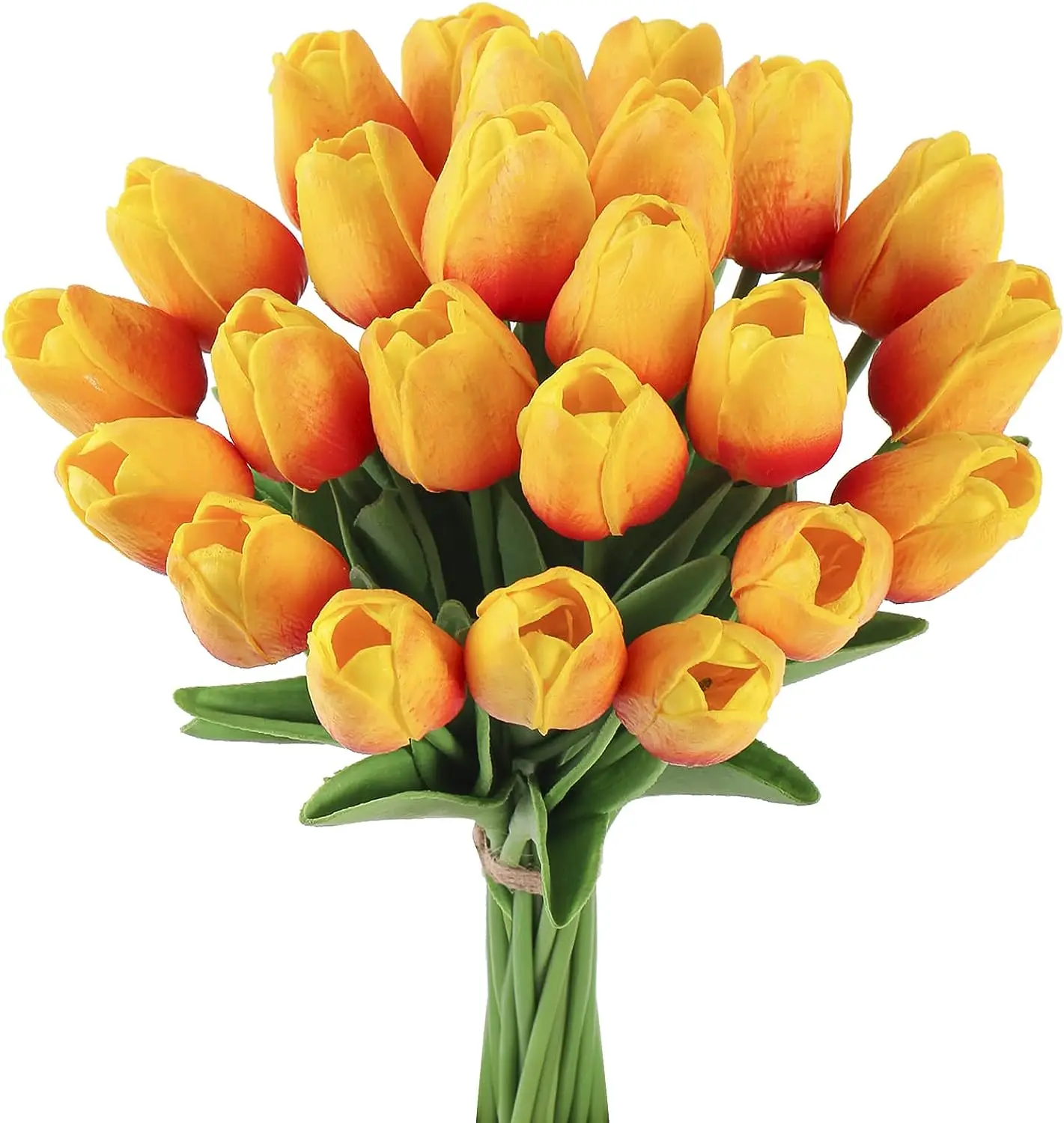 Tulips Artificial Flowers PU Flowers Faux Tulips Spring Bouquet Real Touch Flower for Hotel Home Office Kitchen Garden Wedding