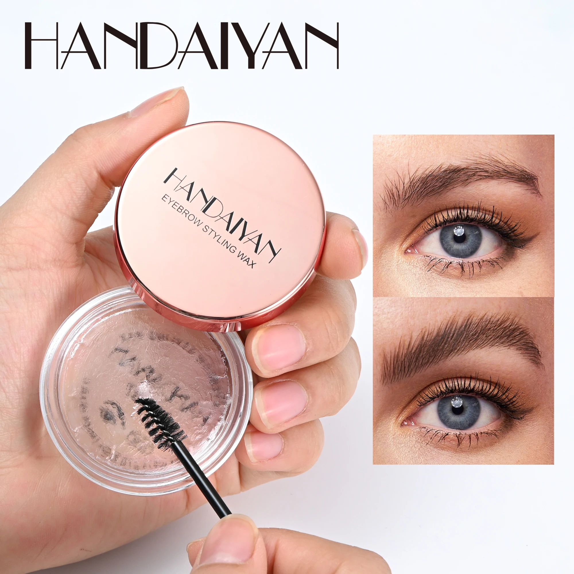 Handaiyan Eyebrow Gel Soap Wax Clear Water Proof Vegan Long-lasting Tinted Private Label Makeup Vegan Eyebrow Wax Soap