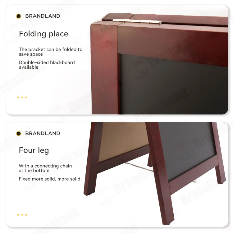 Наружная A-образная доска для письма деревянная бара ресторана меню дисплей рекламная