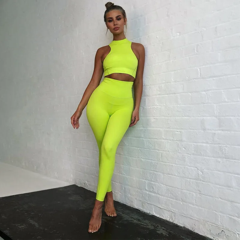 High Impact Seamless Ombre Sports Wear Women Sexy Bra Panty Clothes Yoga Sets Fitness