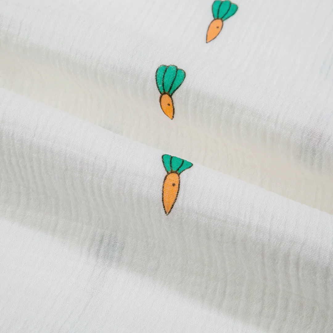 Newest Design High Quality 100% Cotton Plain Weave Double Layer Use Printed Gauze Fabric For Baby Dressing