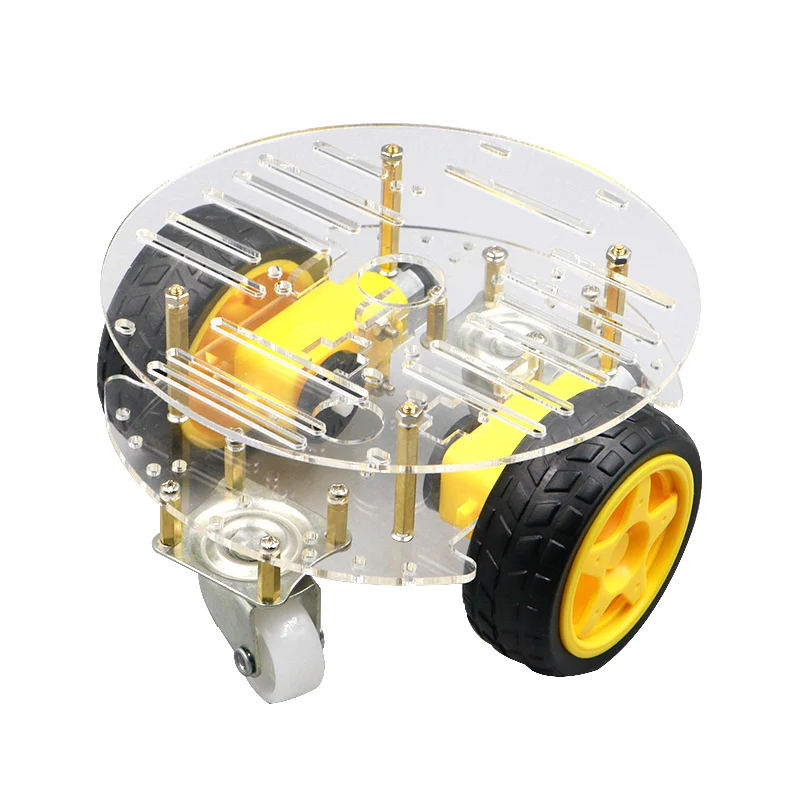 Intelligent car chassis robot tracking car obstacle avoidance car with code wheel strong magnetic motor rt-4