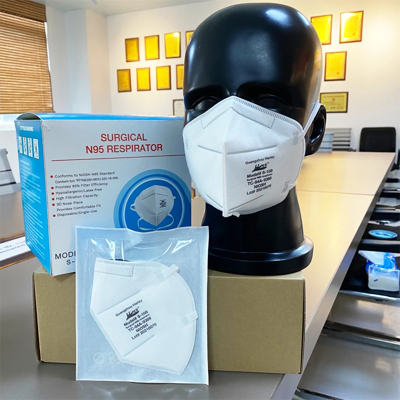 Harley Brand Disposable N95 Head Loop Mask Respirators Niosh Approval N95 Dust Face Mask