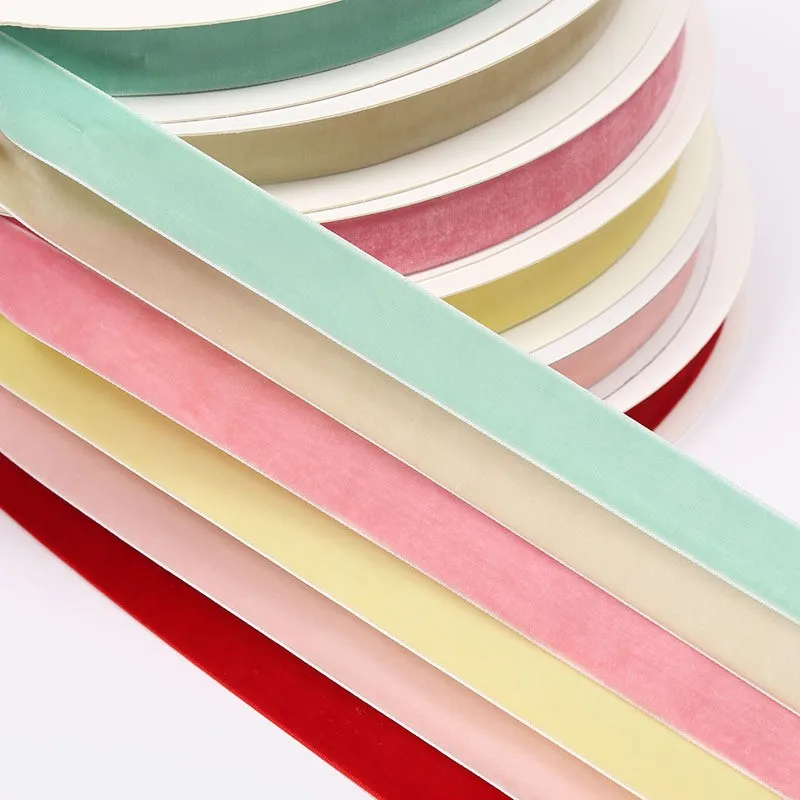 Rigid velvet ribbon of decorative velvet elastic in stock