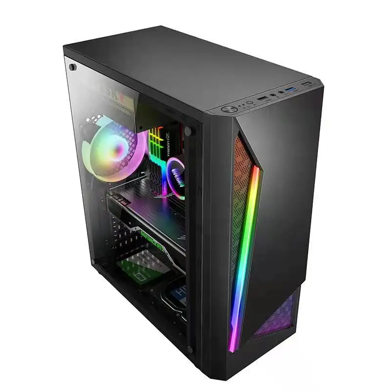 Game Desktop Host Exon E5 CPU 16G RAM 512GB SSD Power Supply PC Gaming Desktop Computer office desktop