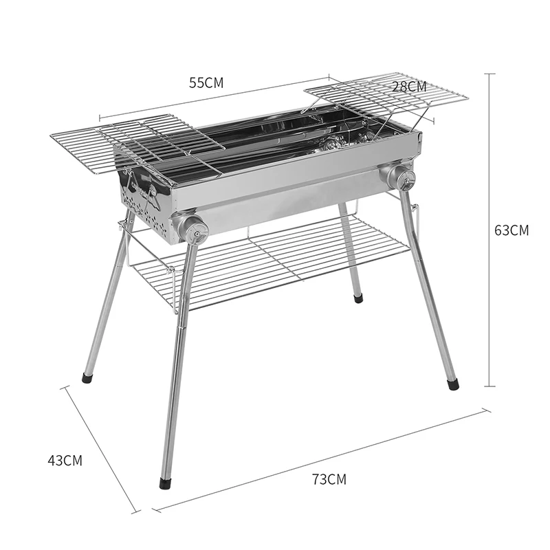 Уличная Портативная Складная печь для барбекю Camel гриль из нержавеющей стали с древесным углем кемпинга