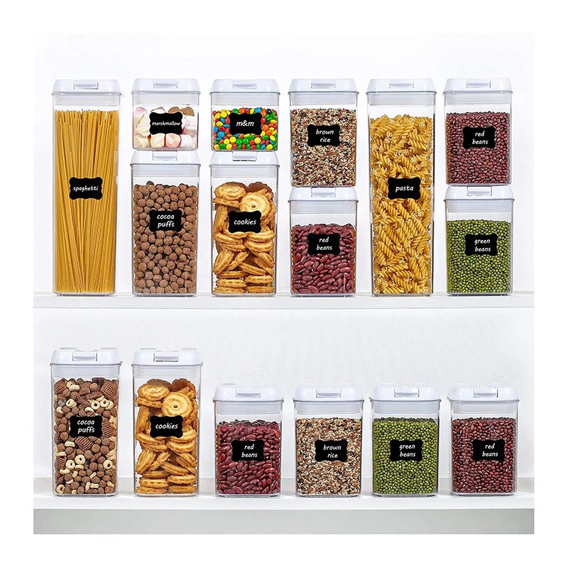 Airtight Food Storage Containers Set with Lids for Pantry Organization BPA Free Kitchen Canisters for Cereal Rice Flour