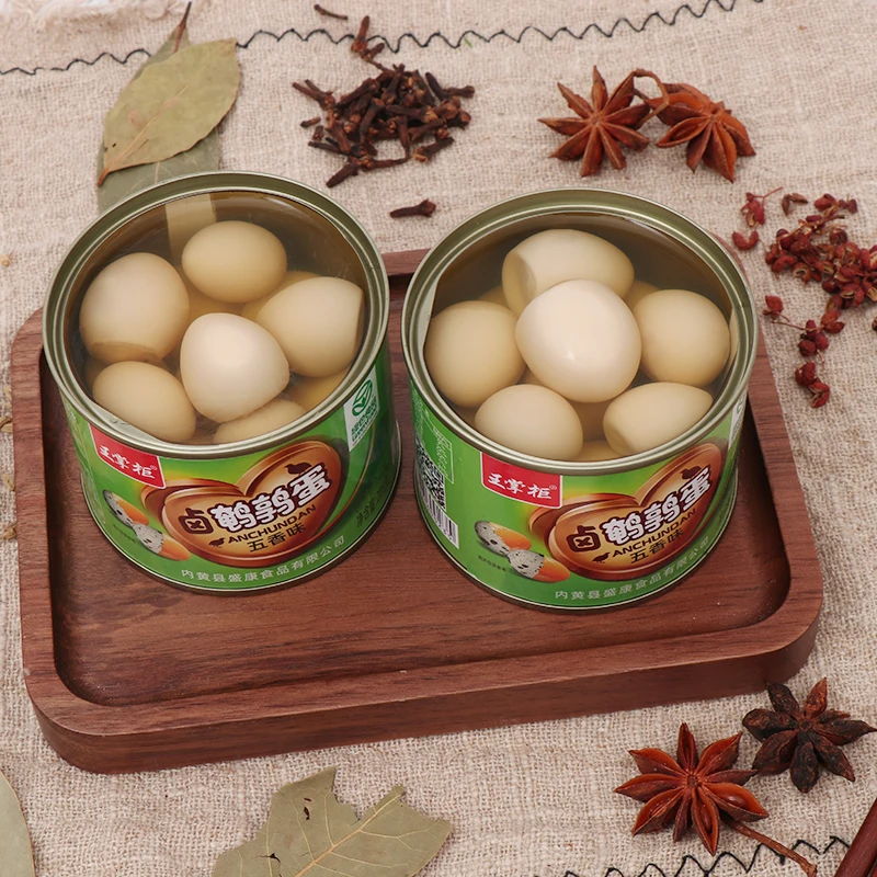 Plain quail eggs without shell canned quail egg barbecue chaffy dish with quail eggs