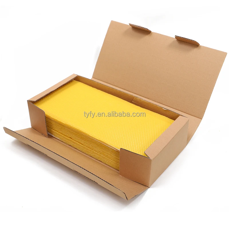 BAQIAN Factory Directly Natural Bee Wax Foundation Sheet Yellow Bee Hive Foundation Pure Beeswax Sheet