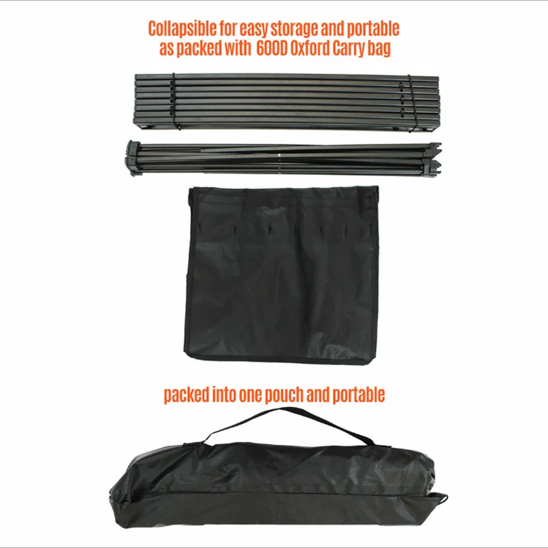 QUAWE New Design Multi-purpose Outdoor Portable Aluminum Frame Camping Dining BBQ Camping Folding picnic Table