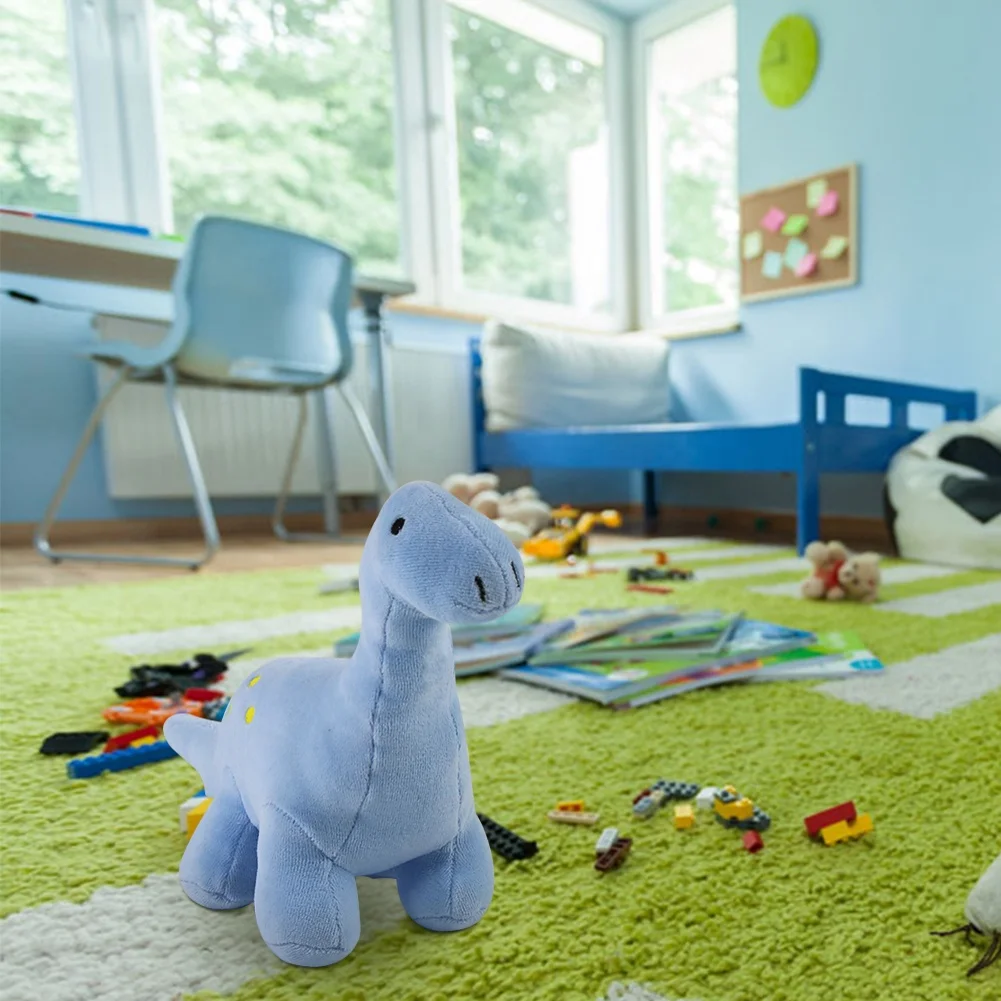 OEKO-TEX Organic Soft Cotton Dinosaur Stuffed Toy 18cm Stuffed Animal Dino GOTS Plush Toys For Baby Gifts