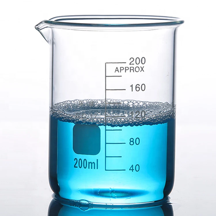 High Quality borosilicate glass beaker 50ml 100ml 250ml clear glass beakers