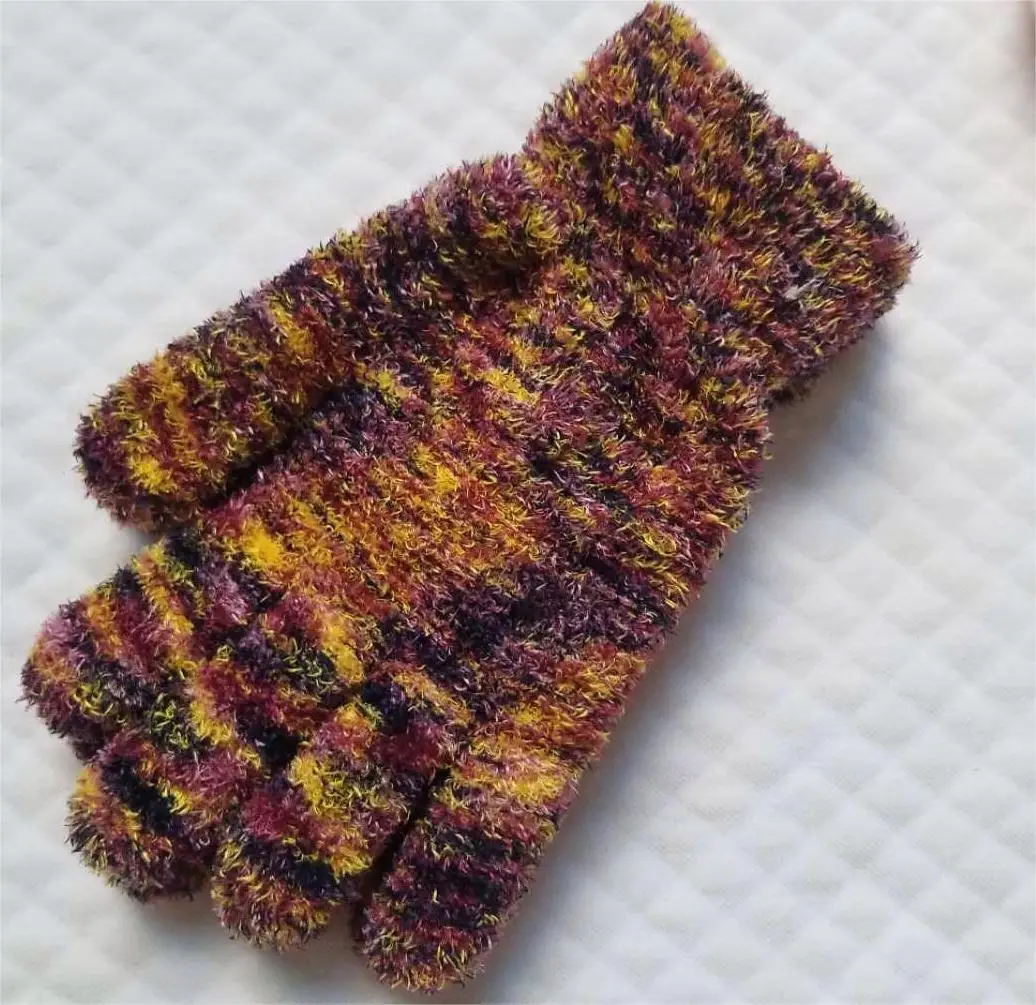 2023 Winter Warm Knitted Gloves Touch Screen Cheap Women Men Stretch Gloves High Density Chenille Fabric