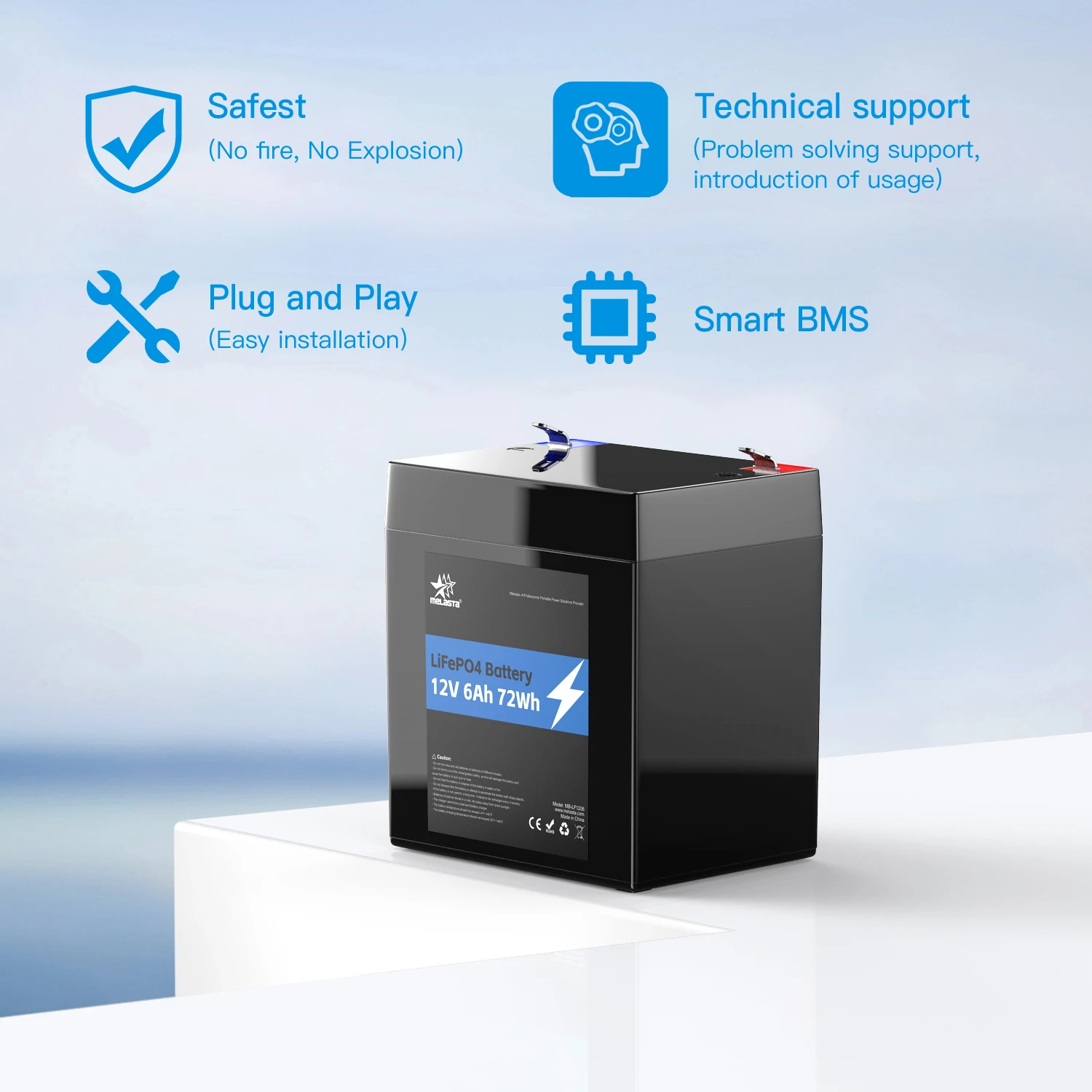 Oem Lifepo4 Battery Solar Battery 100ah 6ah Rechargeable 12v Lithium Ion Lifepo4 Batteries Pack