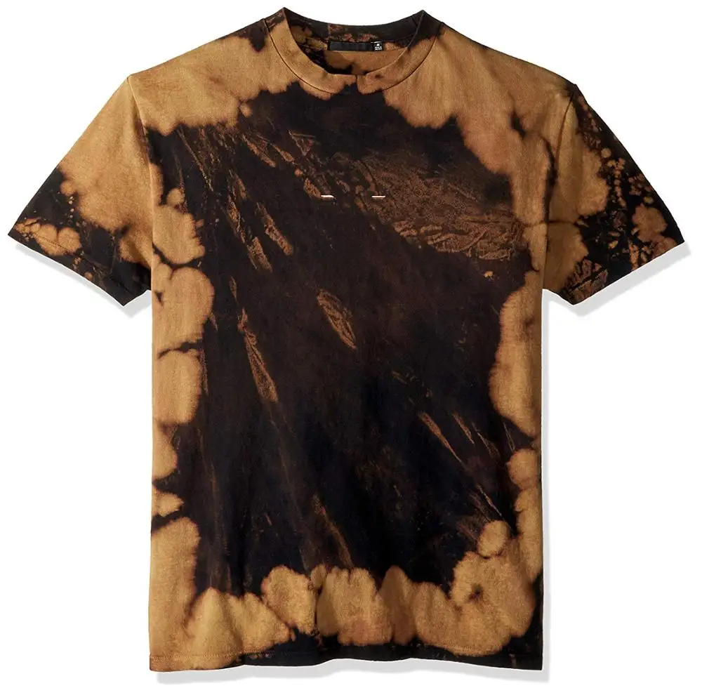 
2019 New Wholesale Mens Polyester Cotton Blend T Shirt Tie Dye Distressed Men T Shirt 