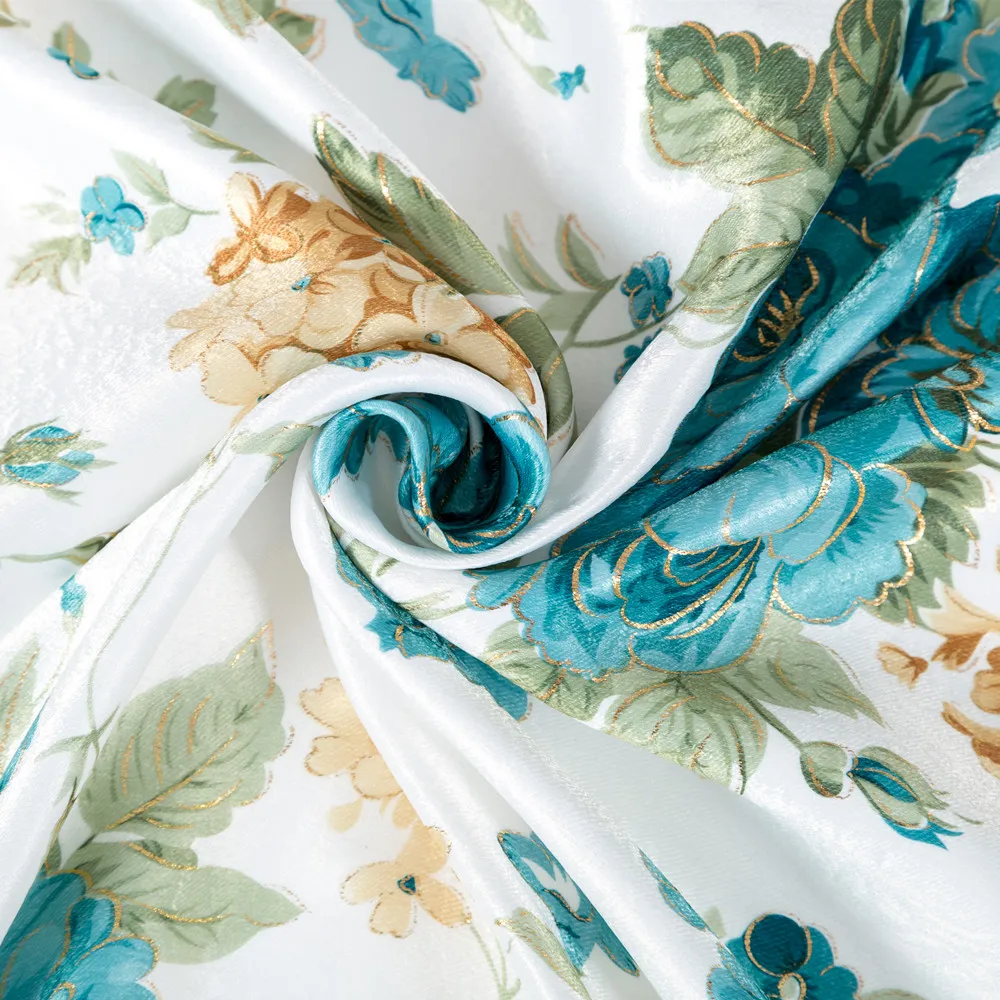 China Factory ready made curtain printed blackout european curtains