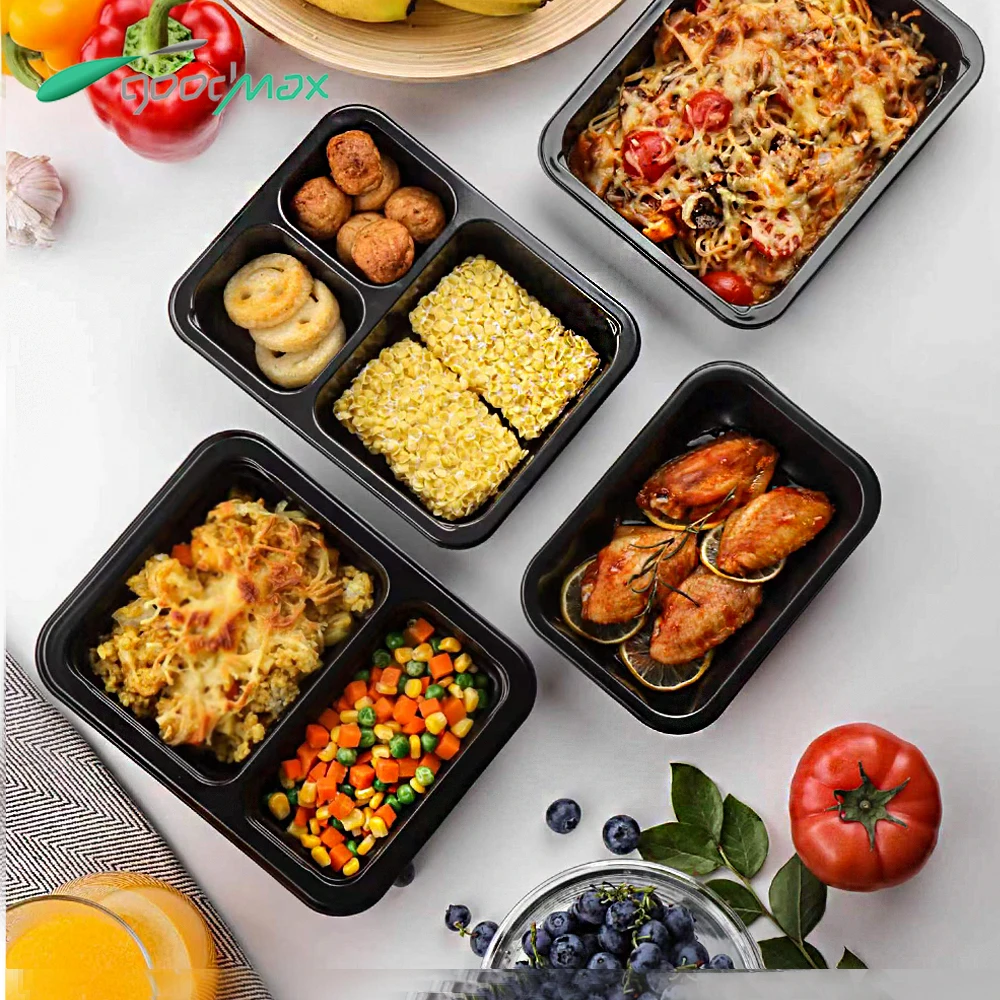 Wholesale Custom Food-Grade CPET Tray Disposable Microwave Heating Safety 850ml Single Compartment Aviation Fast Lunch Box