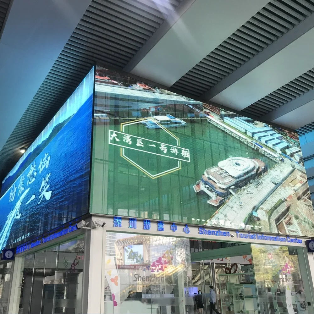 Custom pixel shop window advertising Led displays can be used for transparent glass P3.91 P5 P6 P8 P10