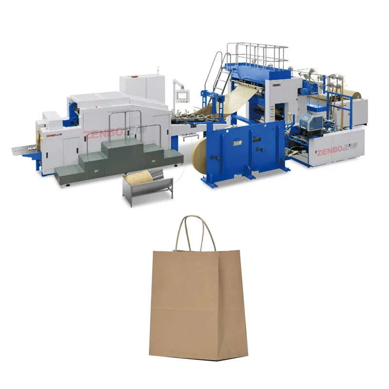 kraft paper value bag making machine;reel fed square bottom paper bag making machine ZB360RS