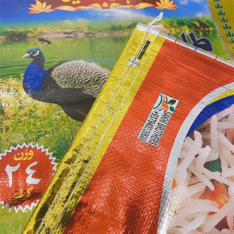 
Manufacturer pp woven rice bags wholesale rice packing bag 25kg for sale 10kg bopp laminated rice sacks Thailand Pakistan 
