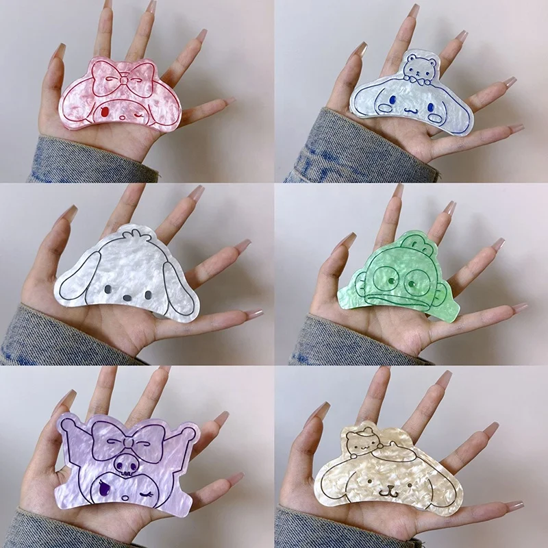 Sanrios Cute kt cat Hairpins For Girl Kids Birthday Gift Cartoon Kuromi Hair Claws Women Carnival Party Shark Hair Clip Gift