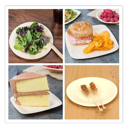 
Compostable Latest Biodegradable Disposable Square Round Wooden Bamboo Plates 