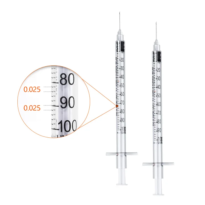 News Home use disposable safety ultra- fine orange insulin syringes