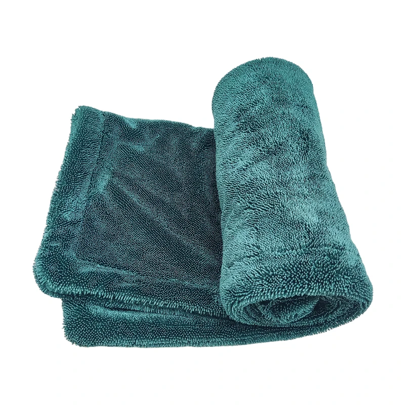 Microfiber Car Drying Towel Twisted Loop Pile Drying Towel Premium Microfiber Absorbent Towel 50X80cm 1400gsm