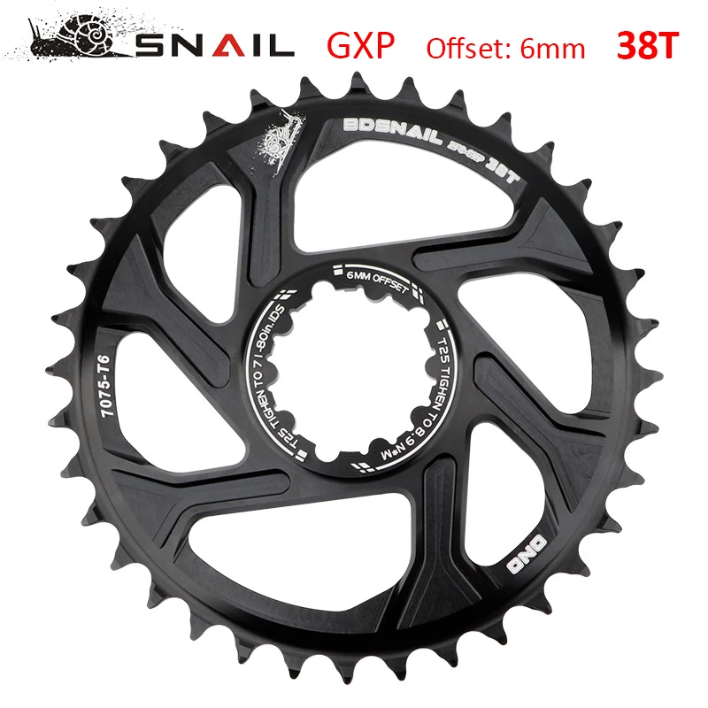 6mm MTB Bicycle Crankset Fixed Gear Crank Narrow-Wide Chain Ring (30T/32T/34T/36T/38T) for XX1/X9/XO/X01 Chainwheel