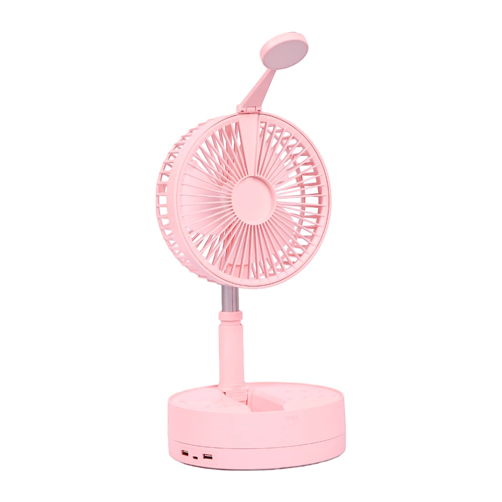 15600mAh Rechargeable USB Portable fan outdoor Wireless charging/charger Power Bank mini Lamp Telescopic Folding