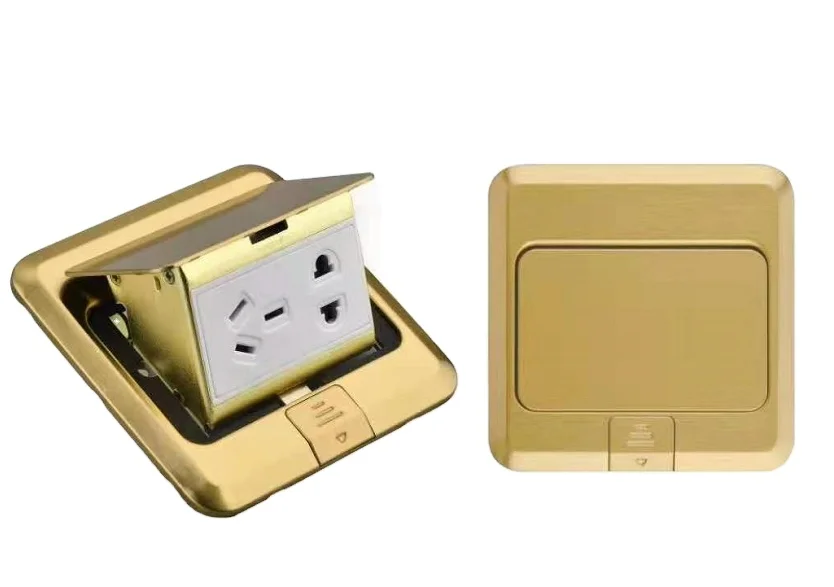 Europe style Fast and soft pop-up  floor socket outlet box with EU socket/Stainless steel socket