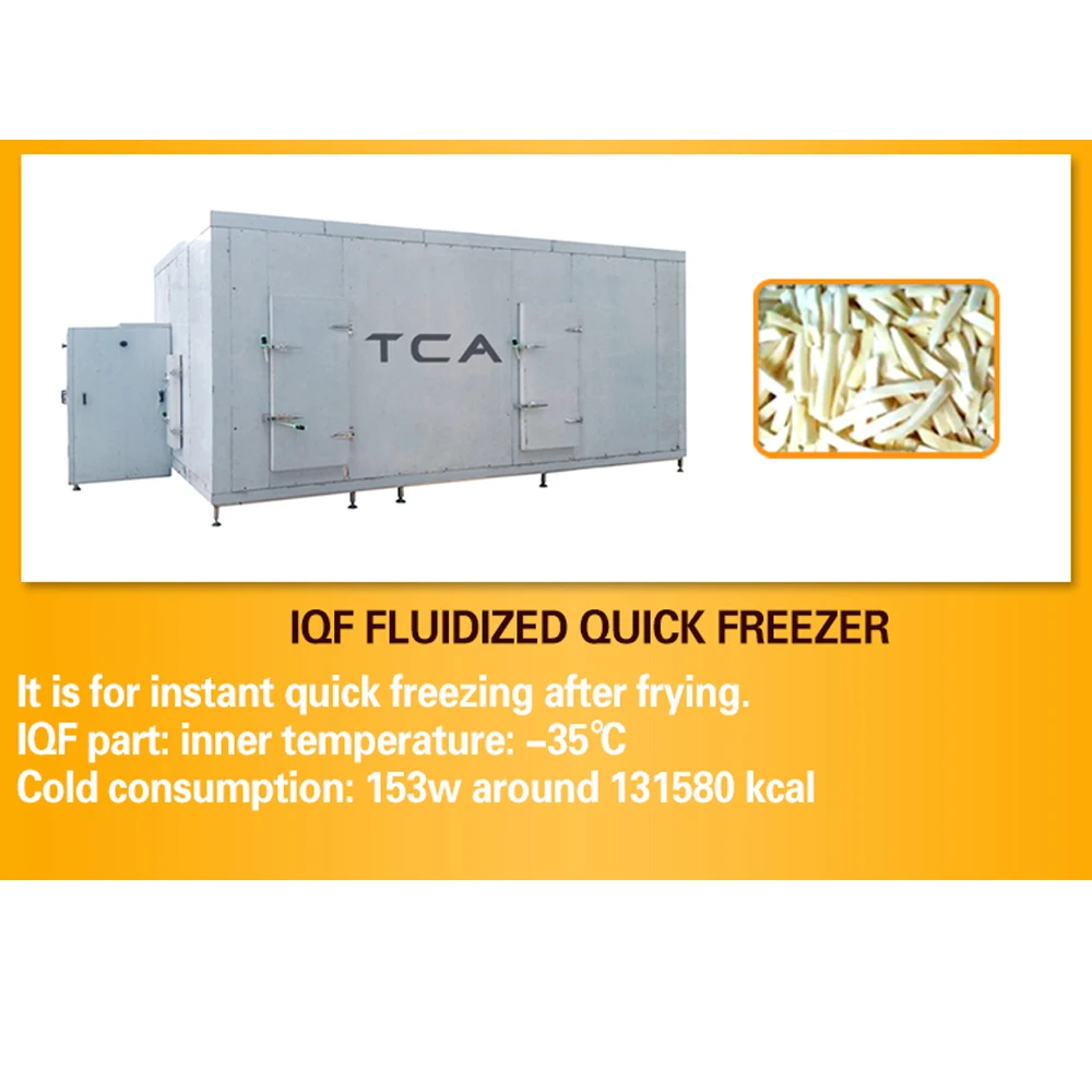 TCA Frozen french fries potato chips processing line fully automatic potato chips production line