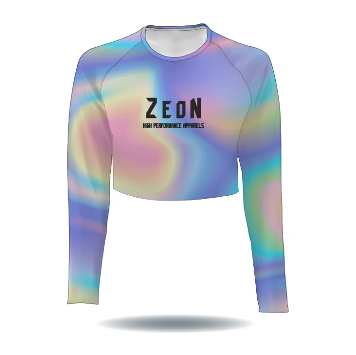 New arrival customized  tie dye design ladies shirts upf 50 fishing shirt girls t shirt crop top