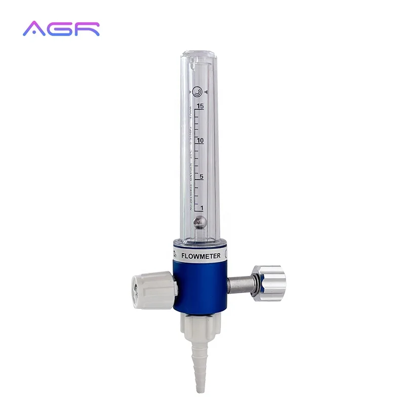CE ISO approved Universal 15 LPM medical oxygen inhaler flowmeter with humidifier