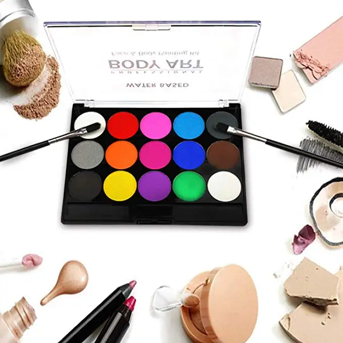 
Amazon Hot Selling 12 15 Colors Non-Toxic Face Paint Set 