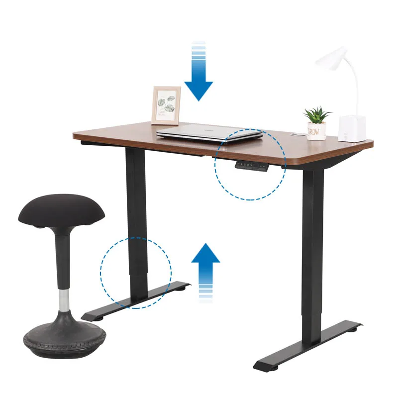 Nate Ergonomic motorized easy to installation 3 stage modern stainless steel electric height adjustable desk