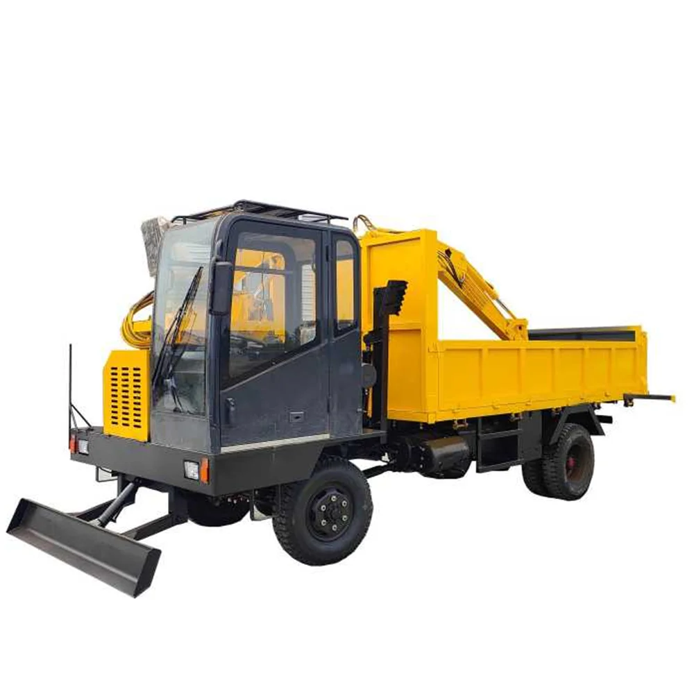 Wheels 10tons 12tons truck mounted excavator dumper all-in-one machine