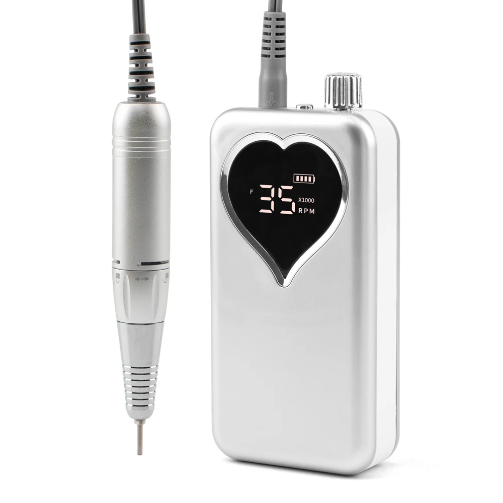 New design HD Display professional nail product portable nail drill electric nail file efile 35000rpm high power 45w