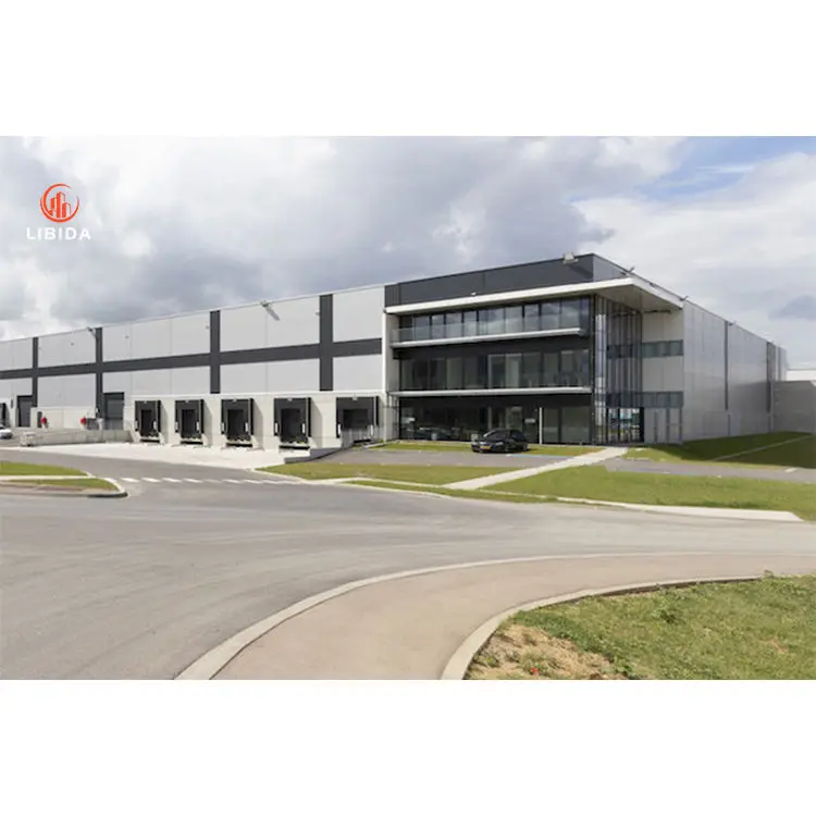 Modern Prefab Steel Structure Building Prefabricated Warehouse/Workshop/Aircraft Hangar/Office Construction Material