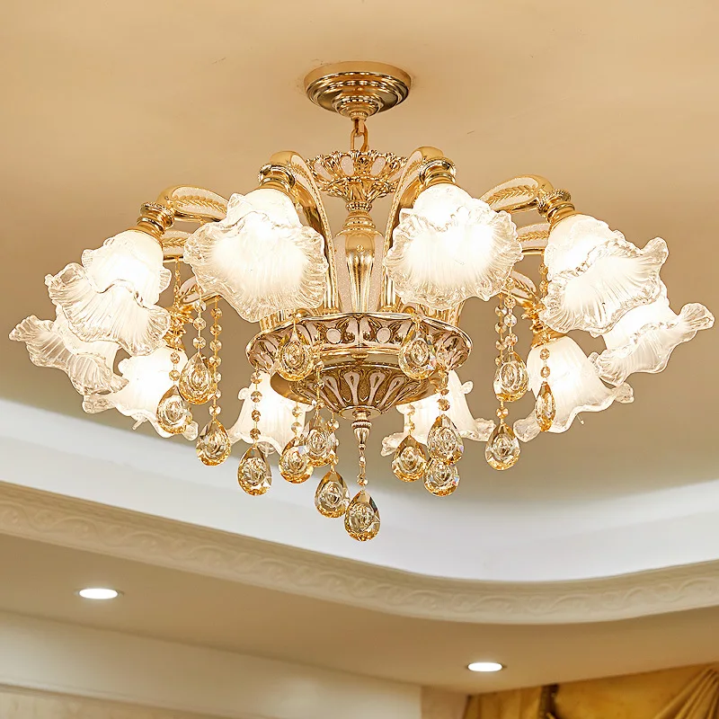 2024 Best Selling Modern Luxury European Crystal Chandelier for Bedroom Dining Living Room
