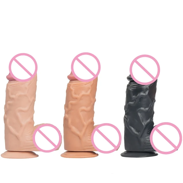 huge big giant soft realistic  adult silicone sex toys  male  penis dildo for woman