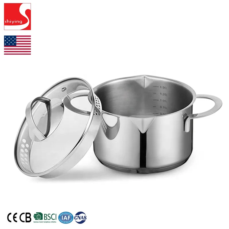 High Quality Kitchen  Stainless Steel Pasta Cooking Pot Cookware Set With Glass Lid