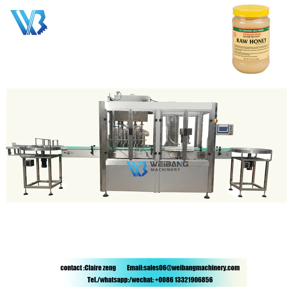 WB-NJ8 50ml 100ml 200ml 500ml chili sauce ketchup bean paste pork sauce jam automatic thick sauce filling machine