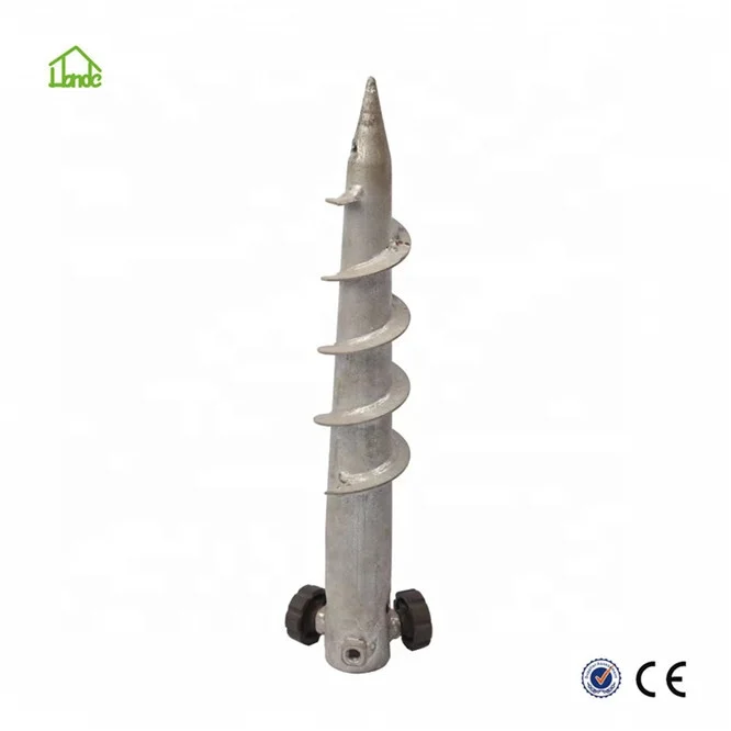 Fence post spike support galvanized pile kit ground screw construction foundation factory price umbrella anchor