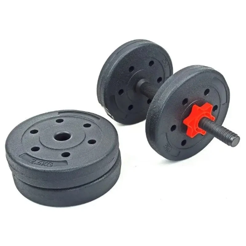 15KG Vinyl Cement  Dumbbell Set for Home Use