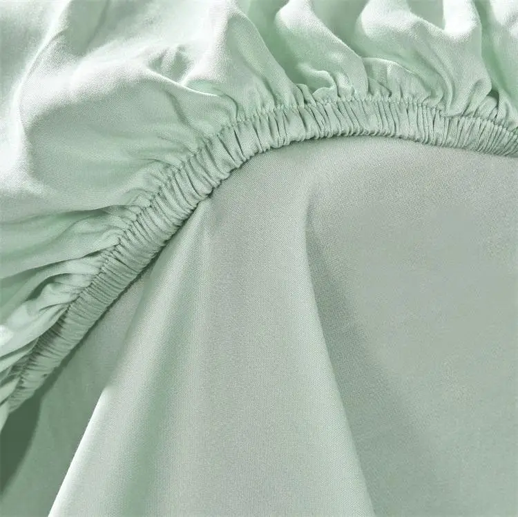 Like Mulberry Silk Ultra Soft Cooling 100% Lyocell Oragnic Bamboo Fitted Sheet Set Hypoallergenic Anti-Bacteria