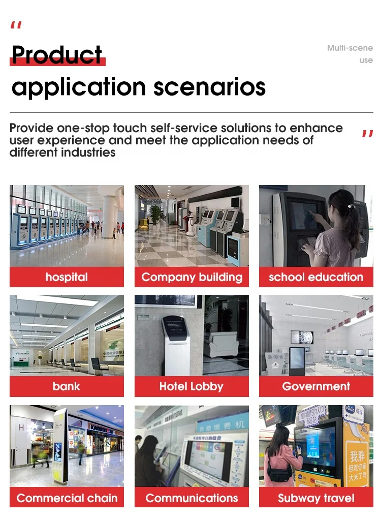 Official Management Building Self Service Kiosk Payment Terminal Metal Key Board Qr Code Scanner Printer Pos Location